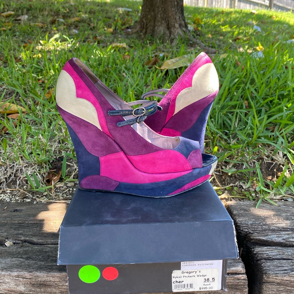 Sonia Rykiel Patchwork Wedge